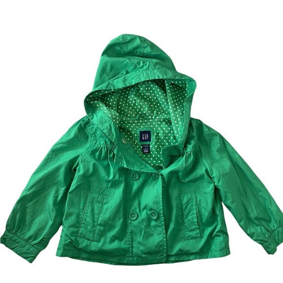 GAP Red & Pink 🍎 Hooded Puffer Vest - Girls 3 Years Old - Picture 5 of 5